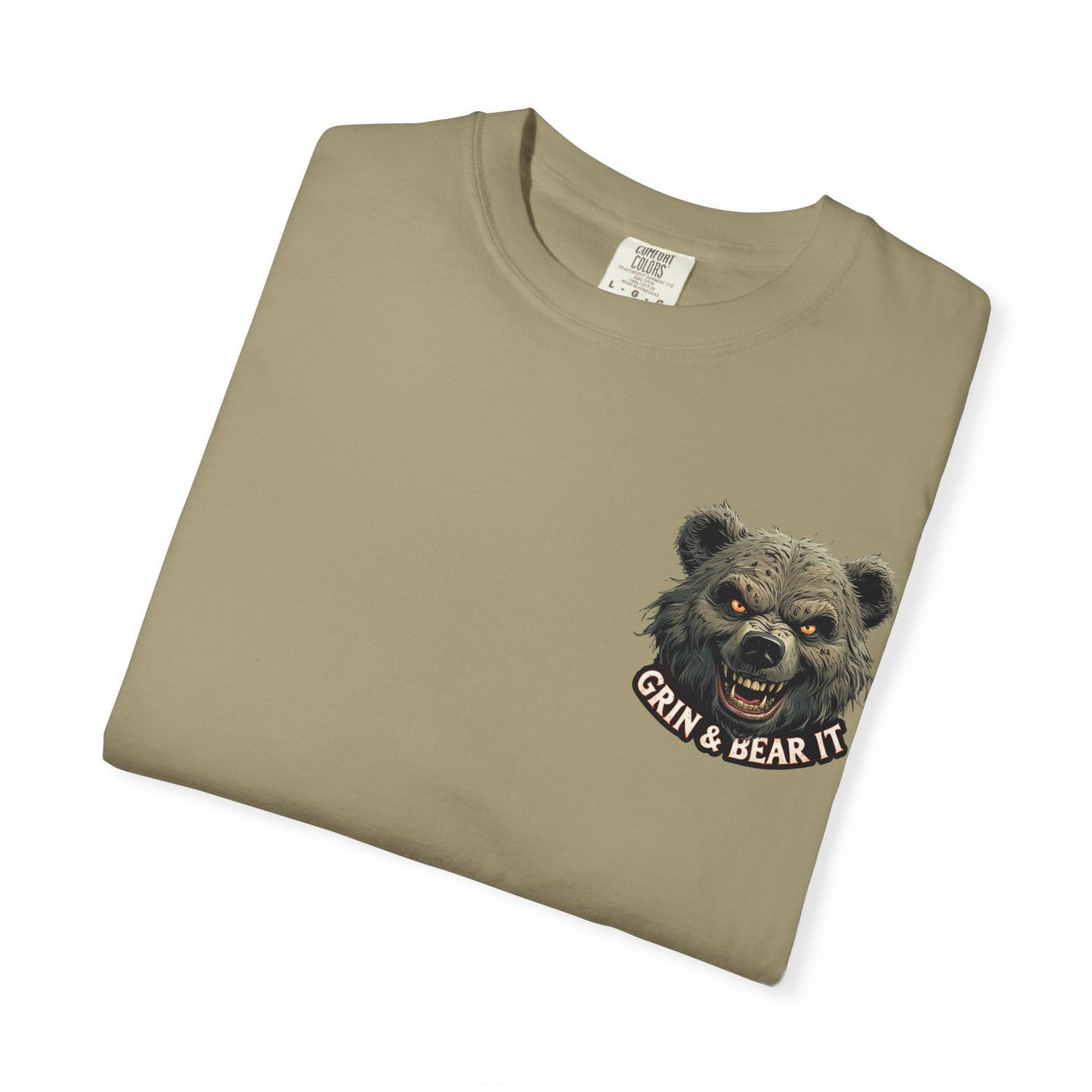 Climate Change Satirical Grin and Bear It T-shirt, Toxic Grinning Bear Tee, Environmental Disaster Shirt, Activist Conservation Apparel