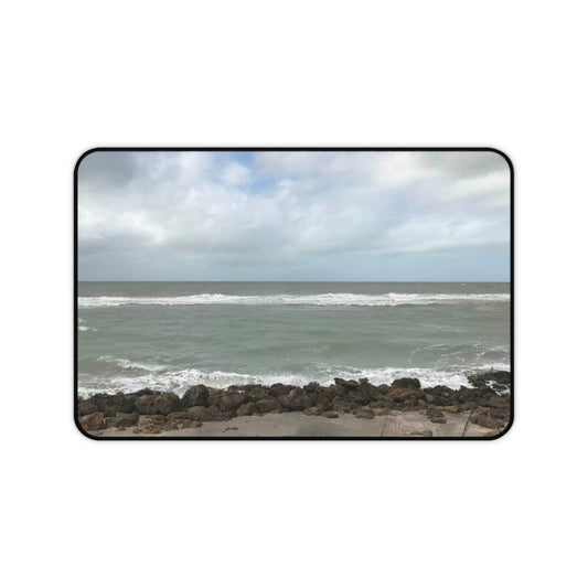Ocean View Desk Mat - Coastal Work Space Decor, Beach Office Accessories, Nautical Gift, Home Office Essentials, Desk Protector