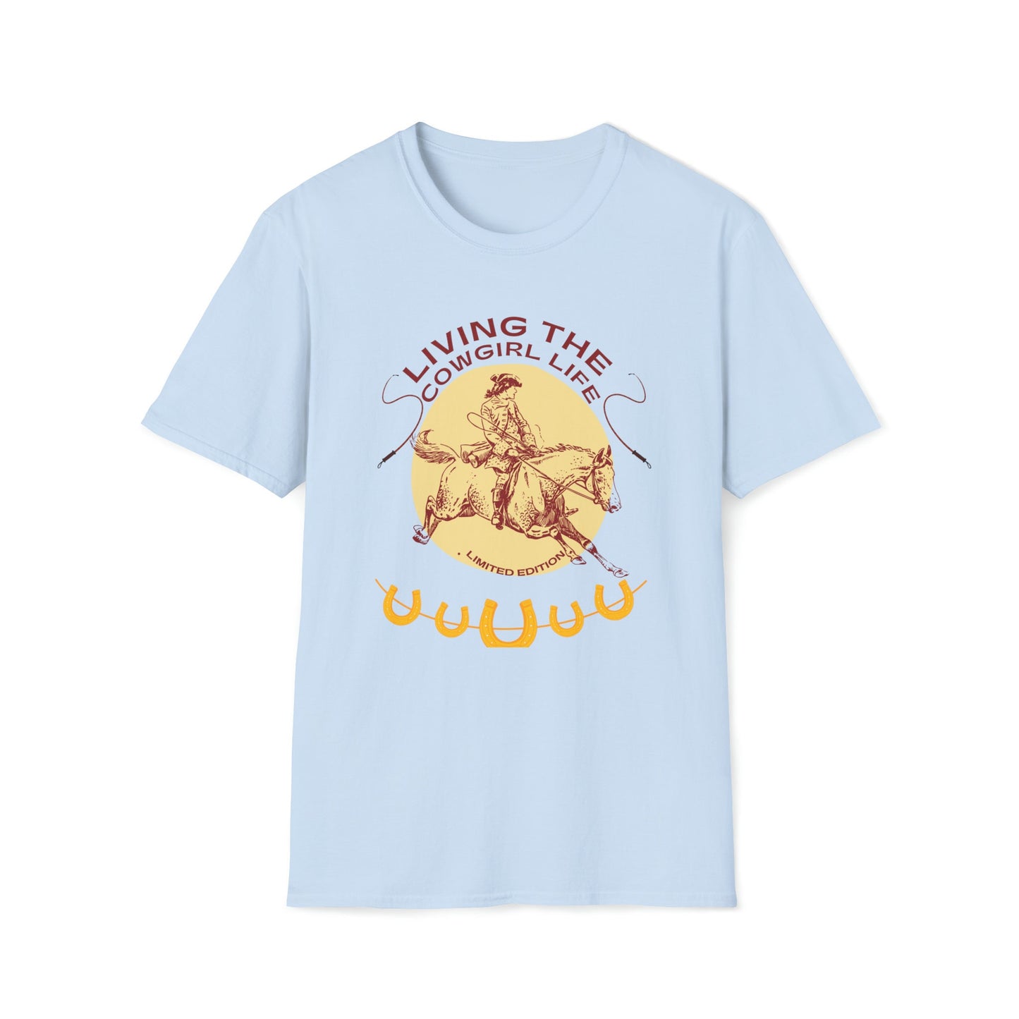 Unisex Softstyle T-Shirt, Cowgirl Life, Living the Cowgirl life, Cowgirl