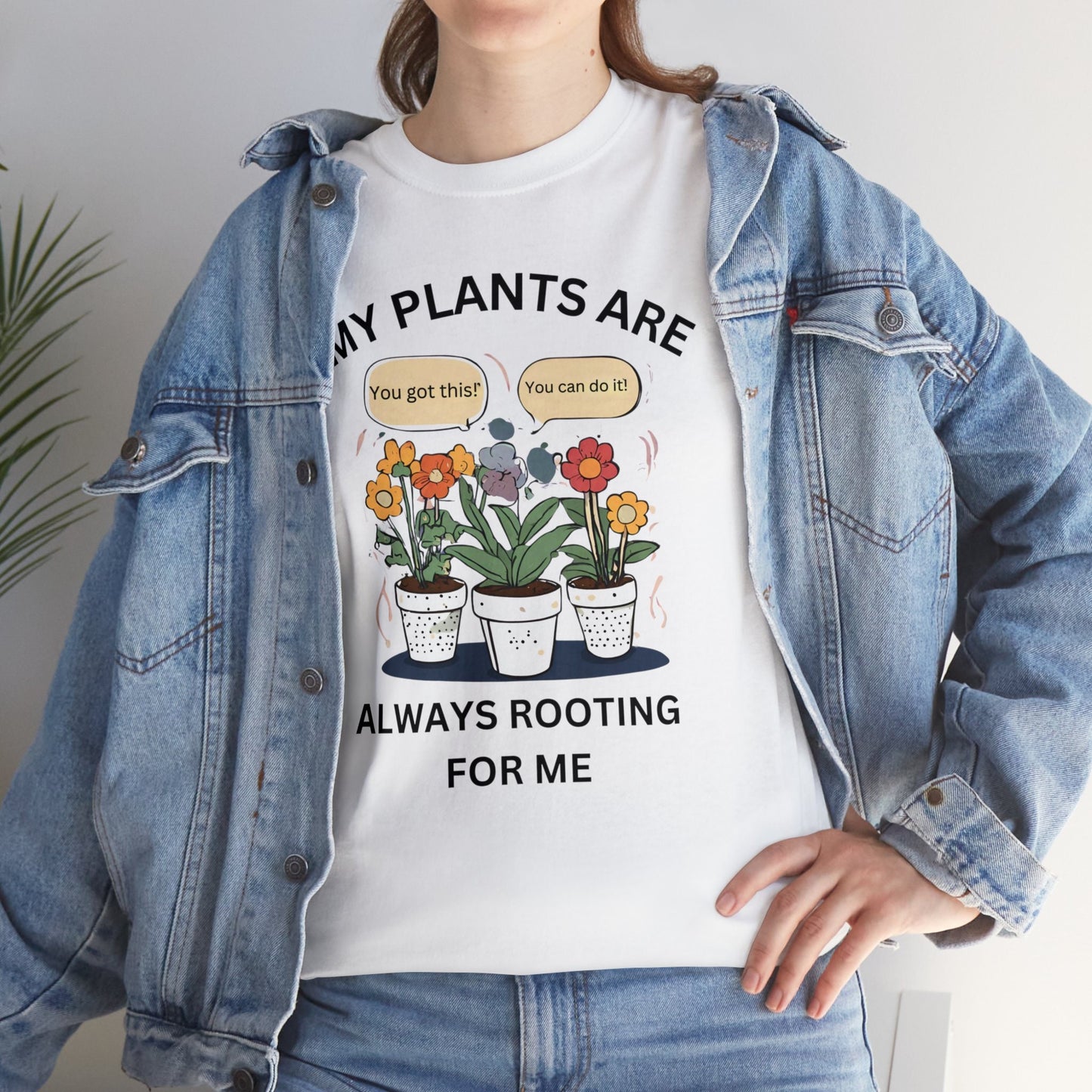 Plant lover tee shirt,  gift for plant lover, my plants are always rooting for me, gift for gardener, gift, gifted