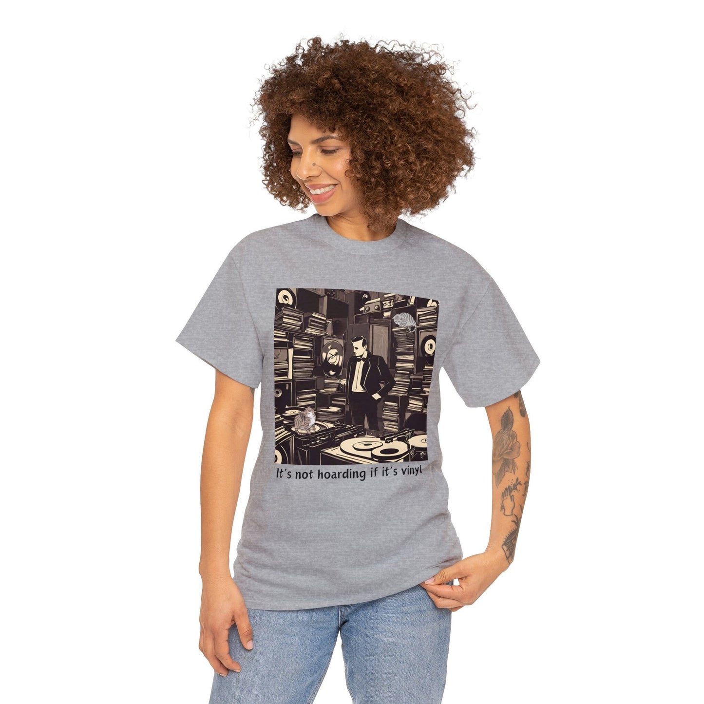 Record collectors shirt, It's not hoarding if it's vinyl, gift for record collector