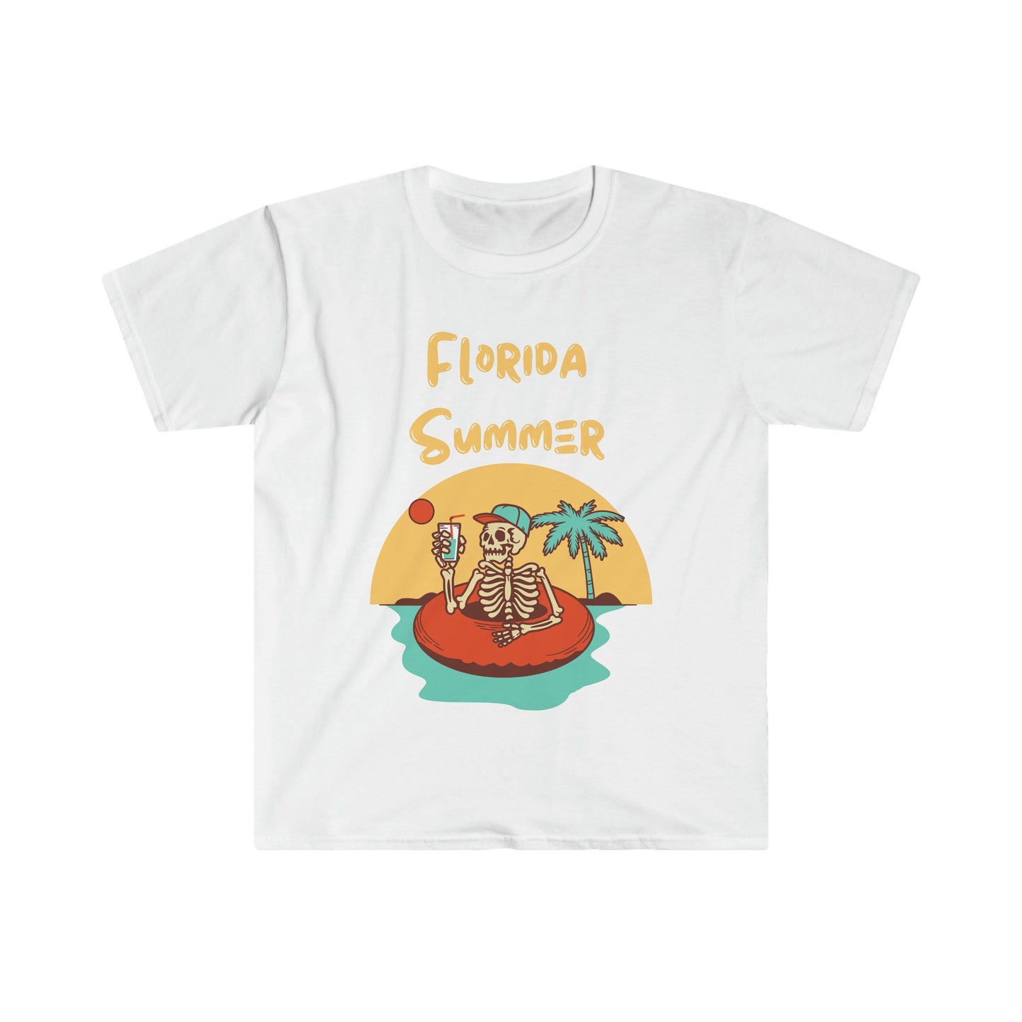 Florida Summer Skeleton t-shirt, Hot Florida Summer, Florida heat, dying in the florida heat,