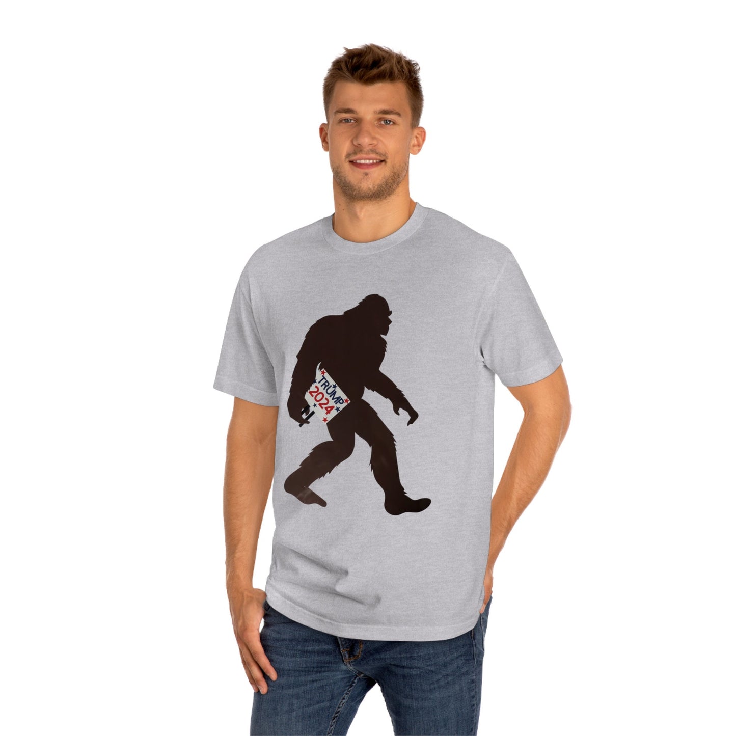Trump Bigfoot T-shirt, trump yard sign, bigfoot stealing trump yard sign, bigfoot trump supporter,