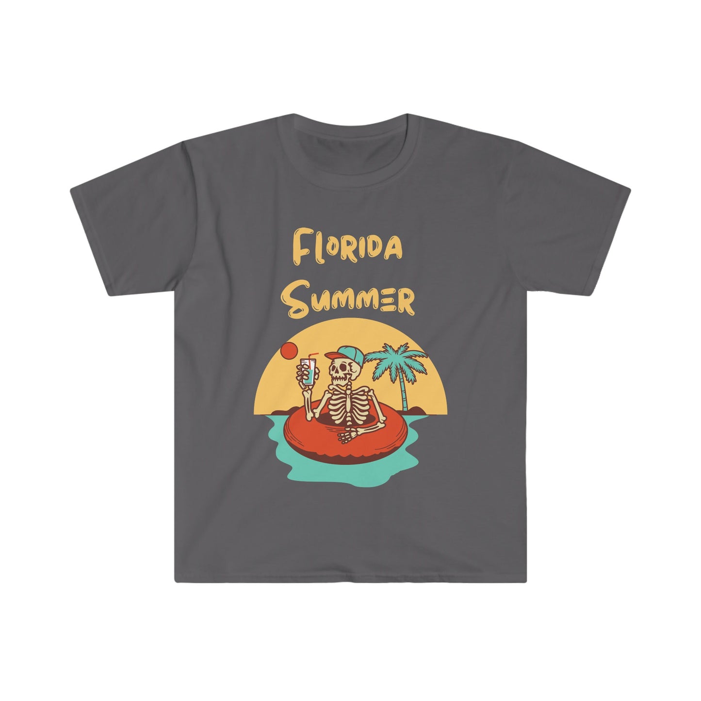 Florida Summer Skeleton t-shirt, Hot Florida Summer, Florida heat, dying in the florida heat,