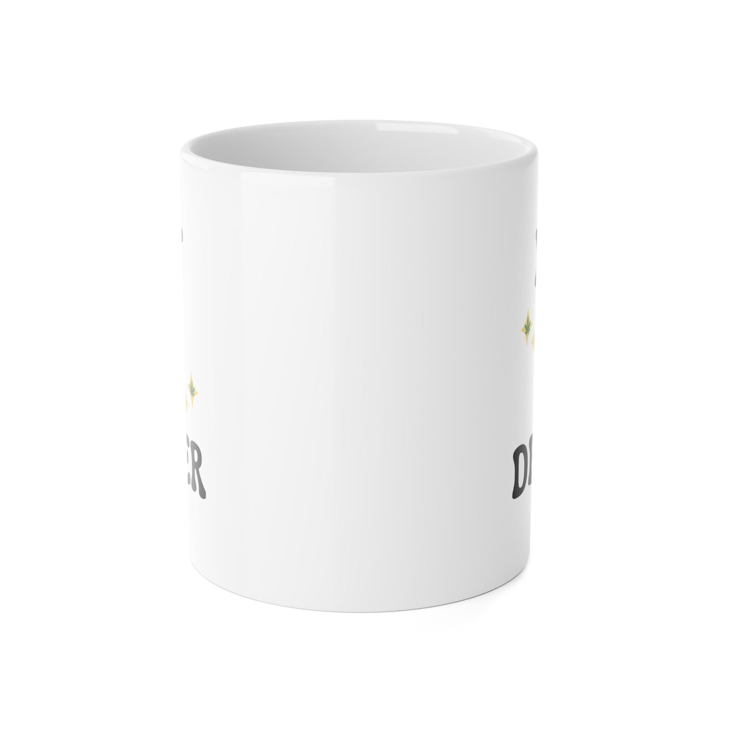 Pot dealer mug, White Ceramic Mug, 11oz