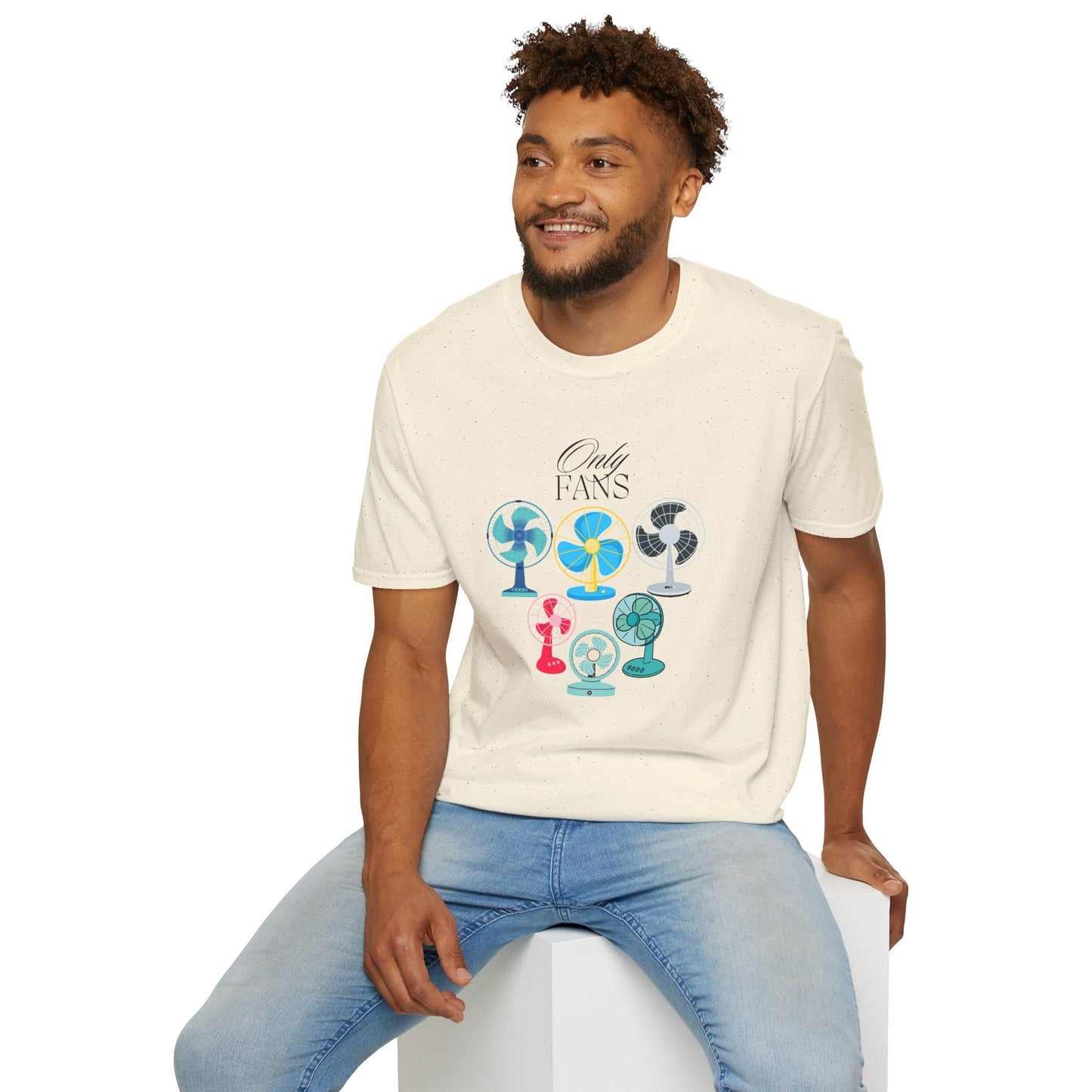 Only fans, pun on only fans,  fans only, gift for him, gift for her, Unisex Softstyle T-Shirt, funny only fans shirt