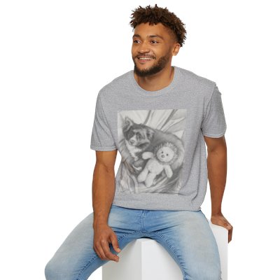 Custom design and created pet portrait t-shirt, personalized with your pet image